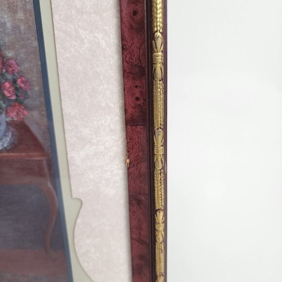 Vintage "Louisa Anne" Victorian Lady Painting Framed Unique Signed G. Barker - Picture 5 of 8